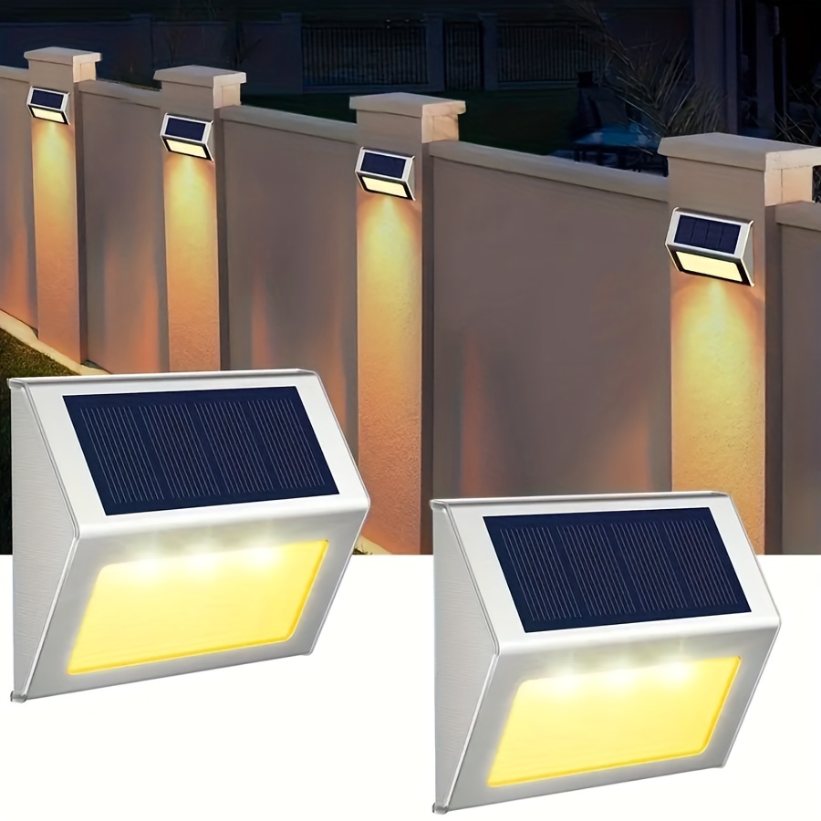 12 piezas de luces solares para exteriores, 8 luces LED solares para  exteriores, luz solar impermeable