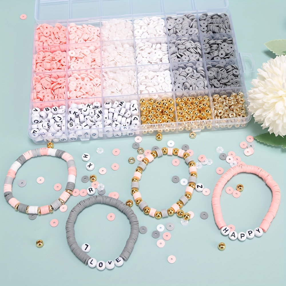 Clay Beads Bracelet Kit For Making Friendship Bracelet Kit - Temu