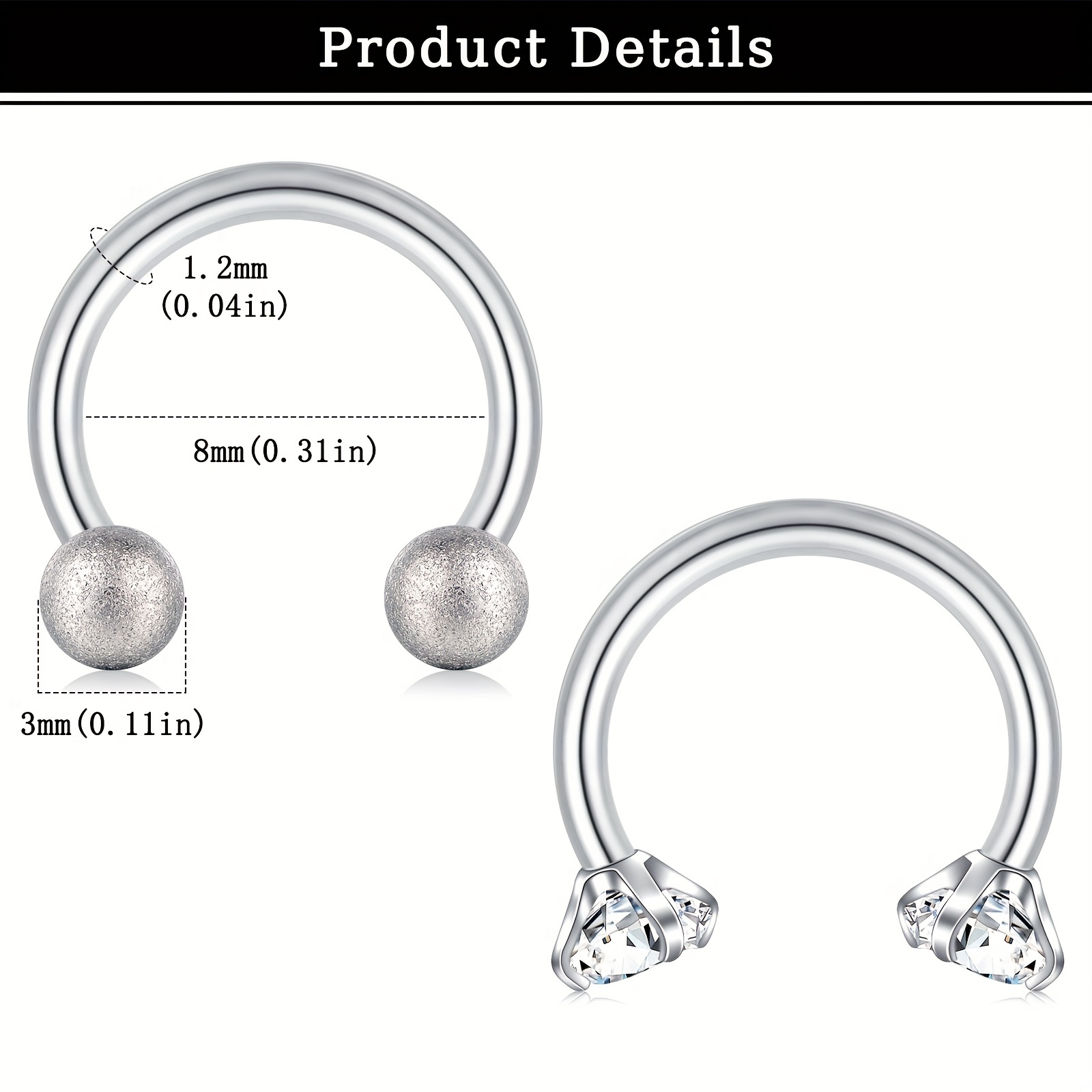 Transparent deals septum ring