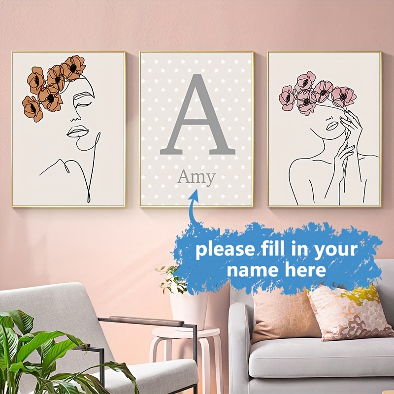 Personalized Fashion Cute Women Style Canvas Poster Prints - Temu