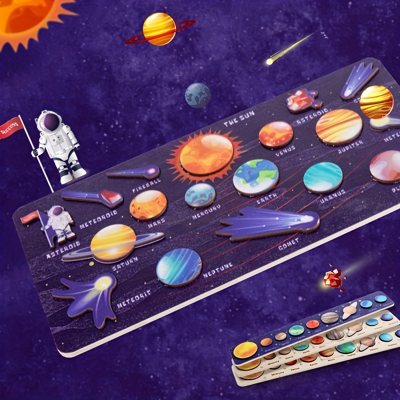 Sistema Solar Puzzle Niños Juguetes Madera Espaciales Niños - Temu