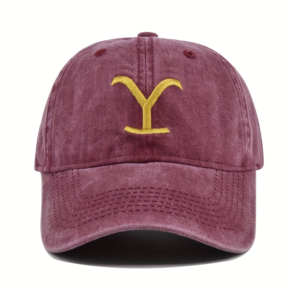 1pc Embroidered Yellowstone Baseball For Men And Women Water Washed Old  Curved Brim Sun Hat - Sports & Outdoors - Temu