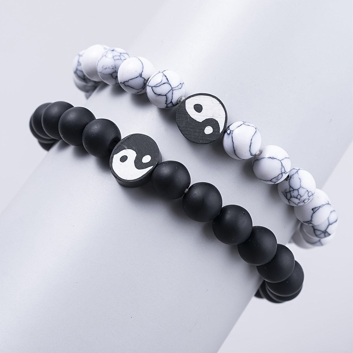 Yin Yang Charm Couple Bracelet Set