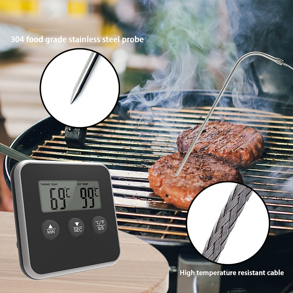 Oven Thermometer, Meat Thermometer Set, Kitchen Thermometer, Core Temperature  Probe Digital Alarm Meat Thermometer, Lcd Digital Food Cooking, Thermometer,  Bbq Thermometer, Kitchen Accessaris, Back To School Supplies, Bbq  Accessaries - Temu