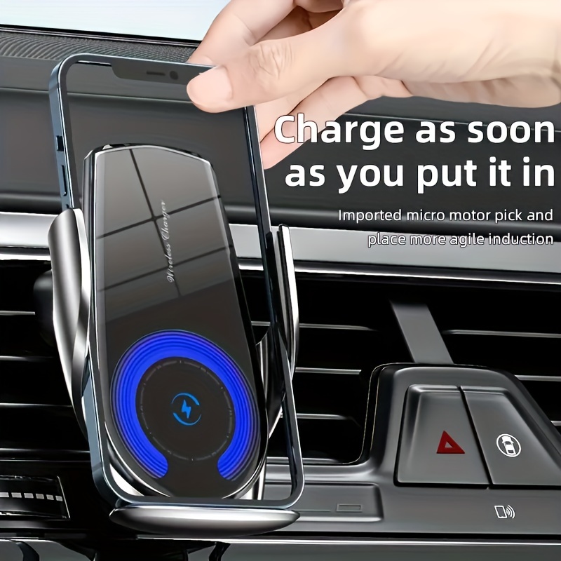 Wireless Car Charger Fast Charging Car Charger Auto Clamping Phone Mount Car  Accessories, Office Accessories, School Supplies, Perfect Gift For  Christmas Birthday - Temu