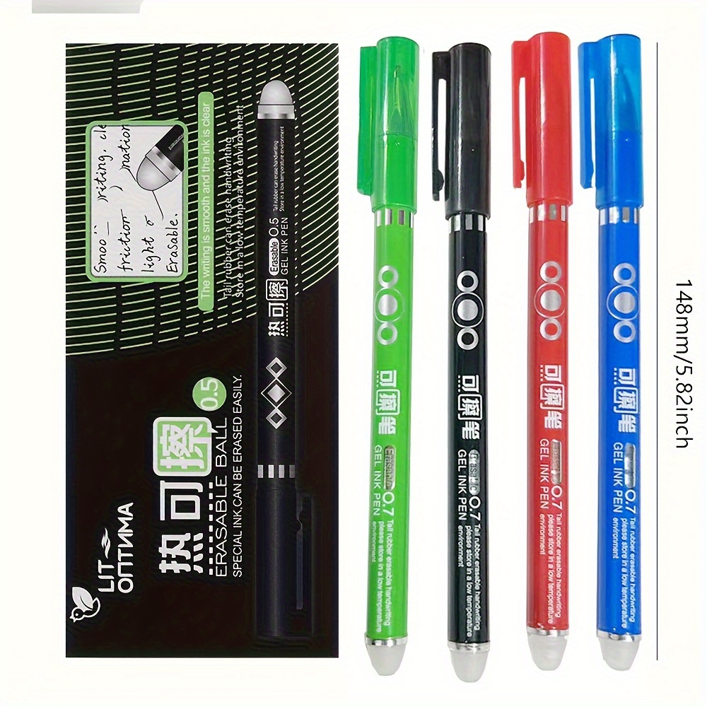 Children Kids Study Kawaii Erasable Gel Pen Gel Red Black Blue Ink  Stationery School Supplies for Office Student Gel Pens