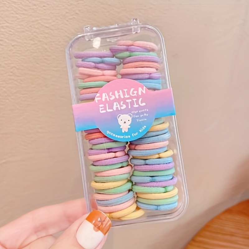 Colorful Small Hair Elastics Ties Stretchy Rubber Bands Ponytail Holder