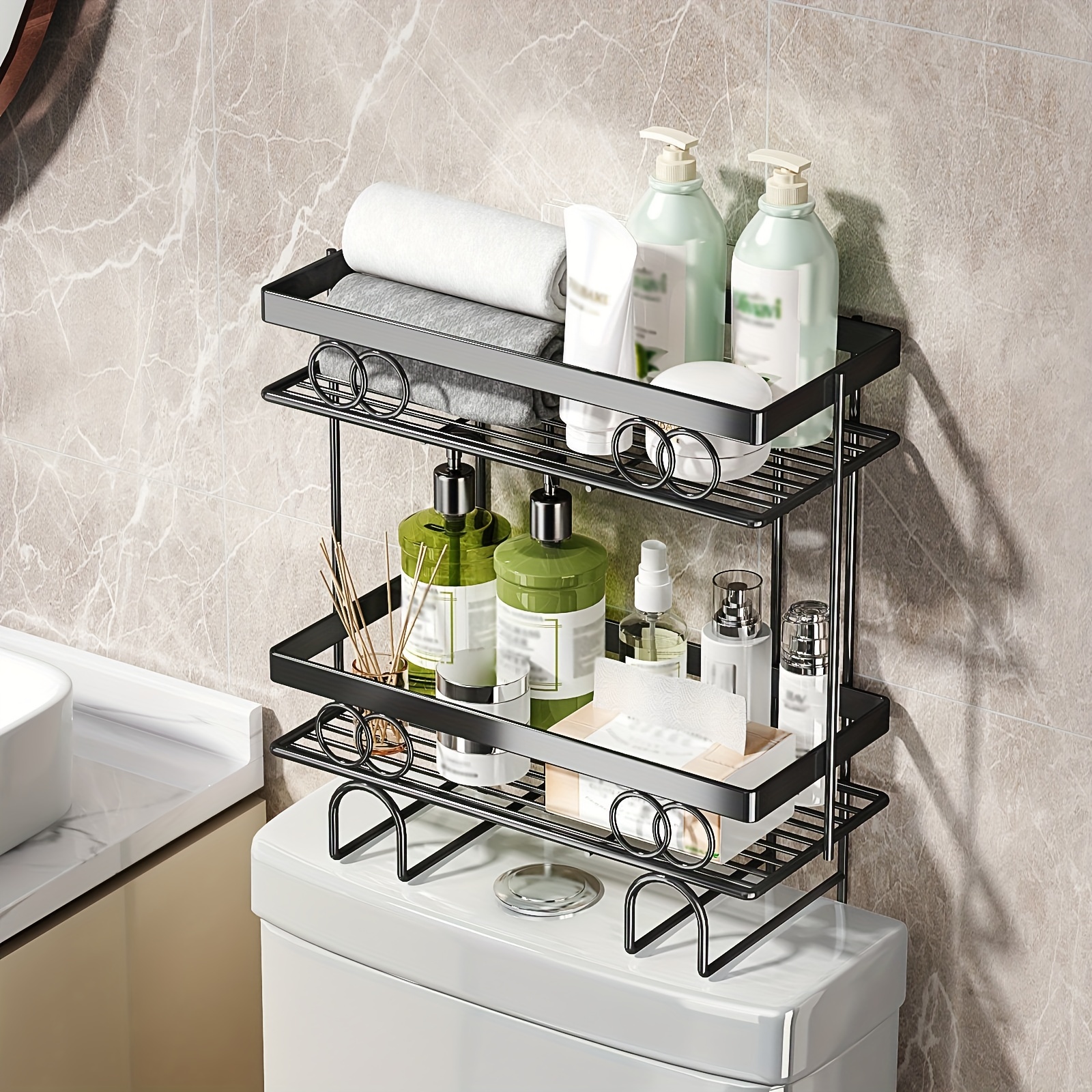 Bathroom Multifunctional Storage Rack 3 tier Standing - Temu