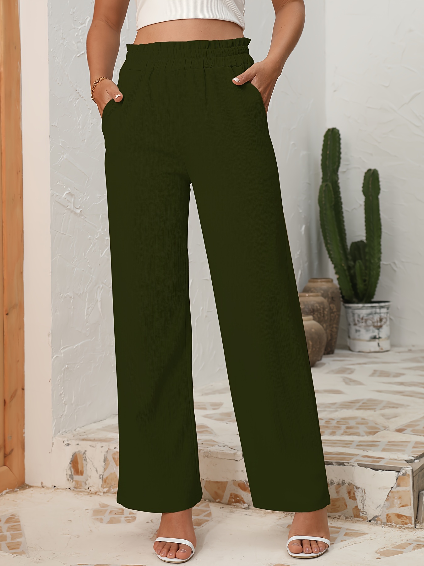 Short Wide Wide Leg Pants for Woman - OI23SN10428288
