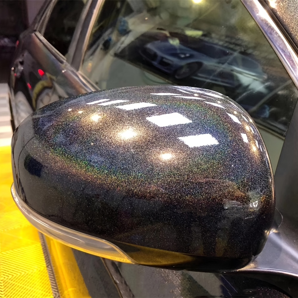 Glossy Holographic Silver Chrome Vinyl Wrap Film Bubble Free Air