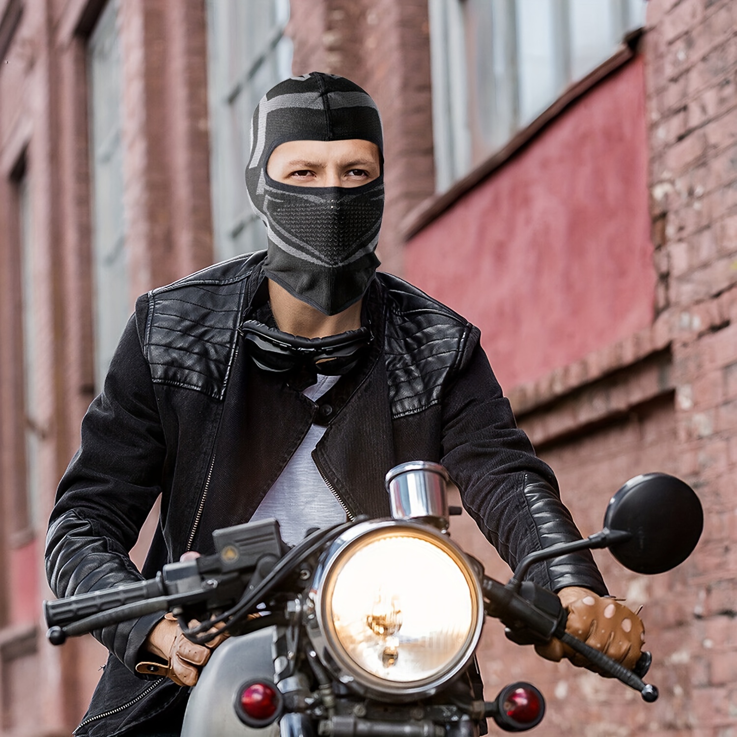 Cagoule Masque, Hiver Coupe-Vent Moto Cyclisme Thermique Cagoule en Polaire,  Multifonctionnel Couverture de Visage de
