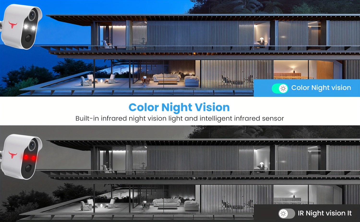 wireless outdoor security camera with solar panel ai human detection and pir motion detection 1080p video 2 way audio color night vision cloud storage 2 4g wifi battery powered home security outdoor ip camera details 3