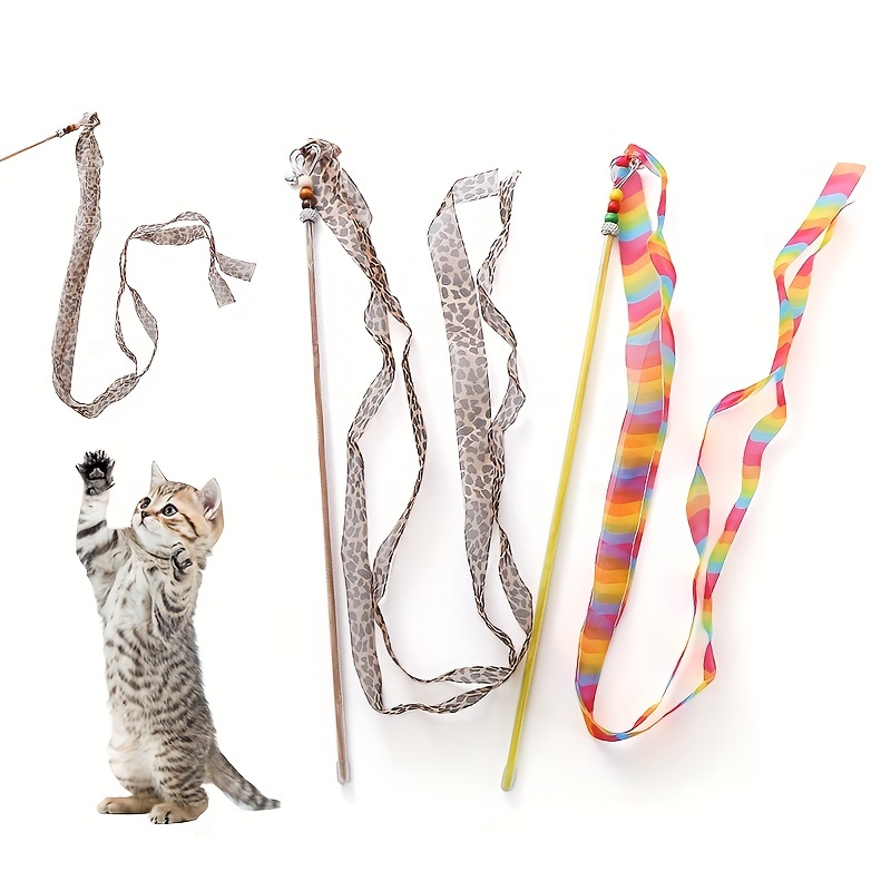 Cat Toy Wand Strings, Cat Fishing Pole. High Quality Handmade Cat
