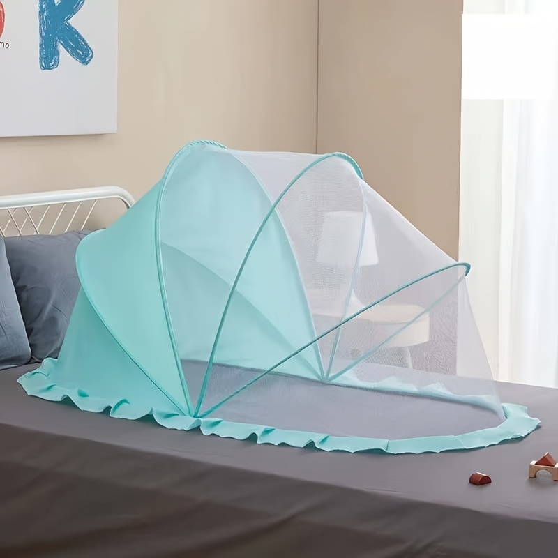 Portable Baby Mosquito Net with Light, Foldable & Windproof