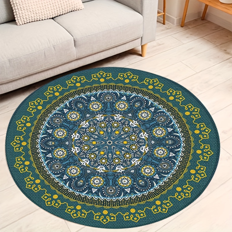 Vintage Boho Round Area Rug, Waterproof, Stain Resistant, Anti Slip Soft  Imitation Cashmere Carpet, Suitable For Bedrooms, Living Rooms,  Restaurants, Bathrooms, Corridors, And Laundry Rooms - Temu