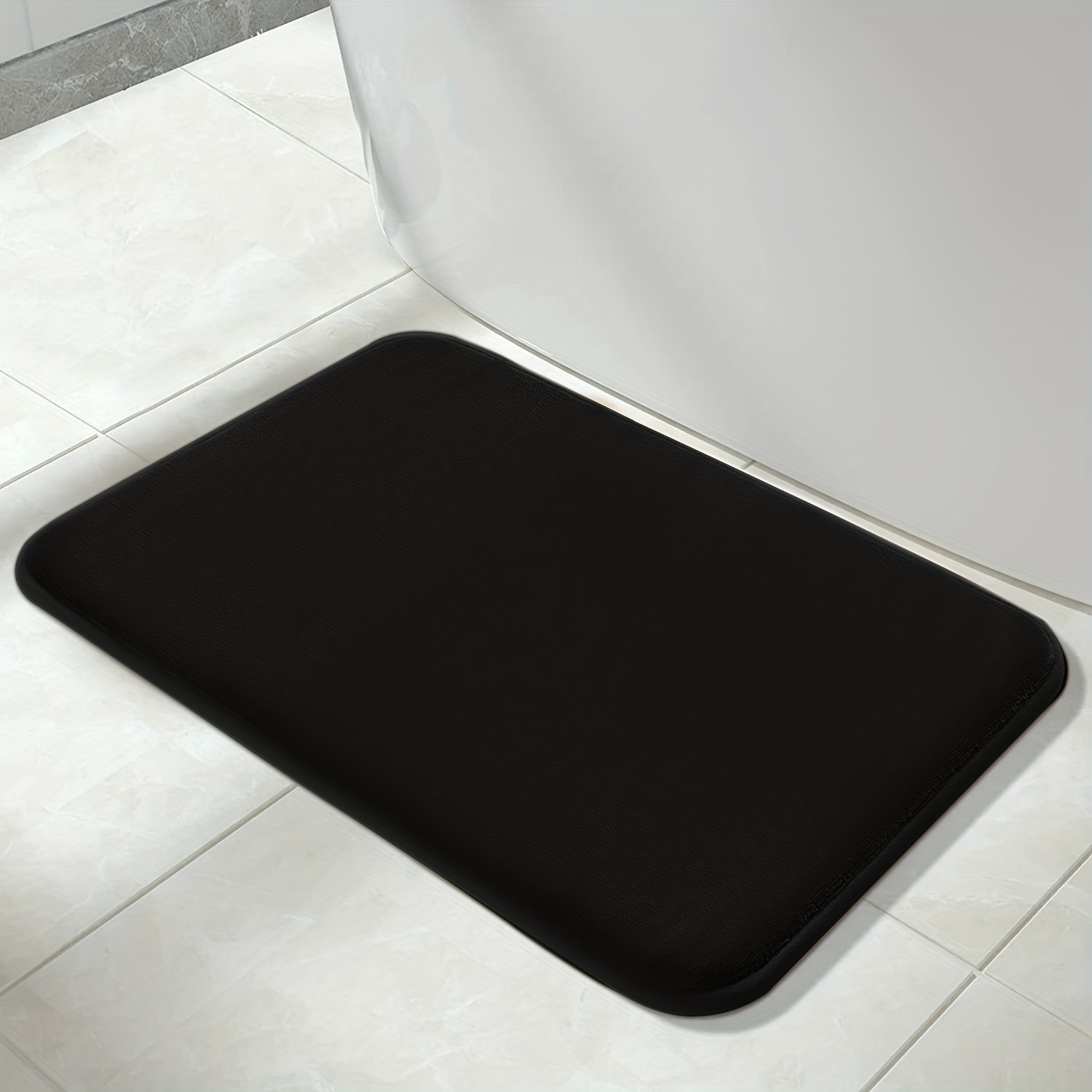 Solid Color Memory Foam Bath Rug Soft Non slip Absorbent - Temu