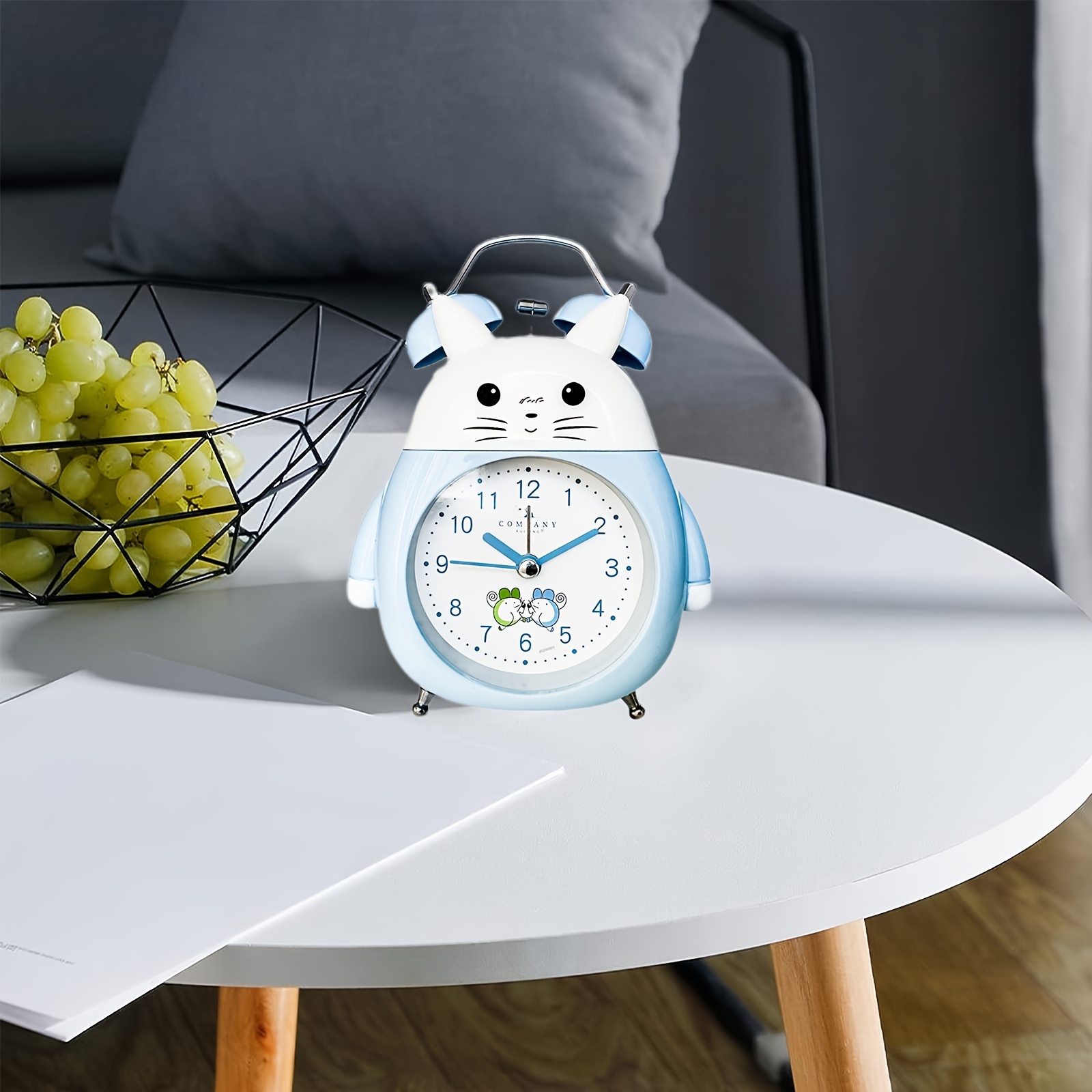  Desk Clock Reloj de mesa europeo para sala de estar, reloj  despertador silencioso para dormitorio, mesita de noche, funciona con  pilas, retro europeo, colorido, números grandes : Hogar y Cocina