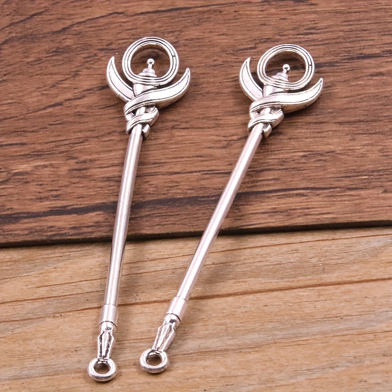 15PC Mixed Alloy Antique Knight Sword Gun Bow Charms for Jewelry Making