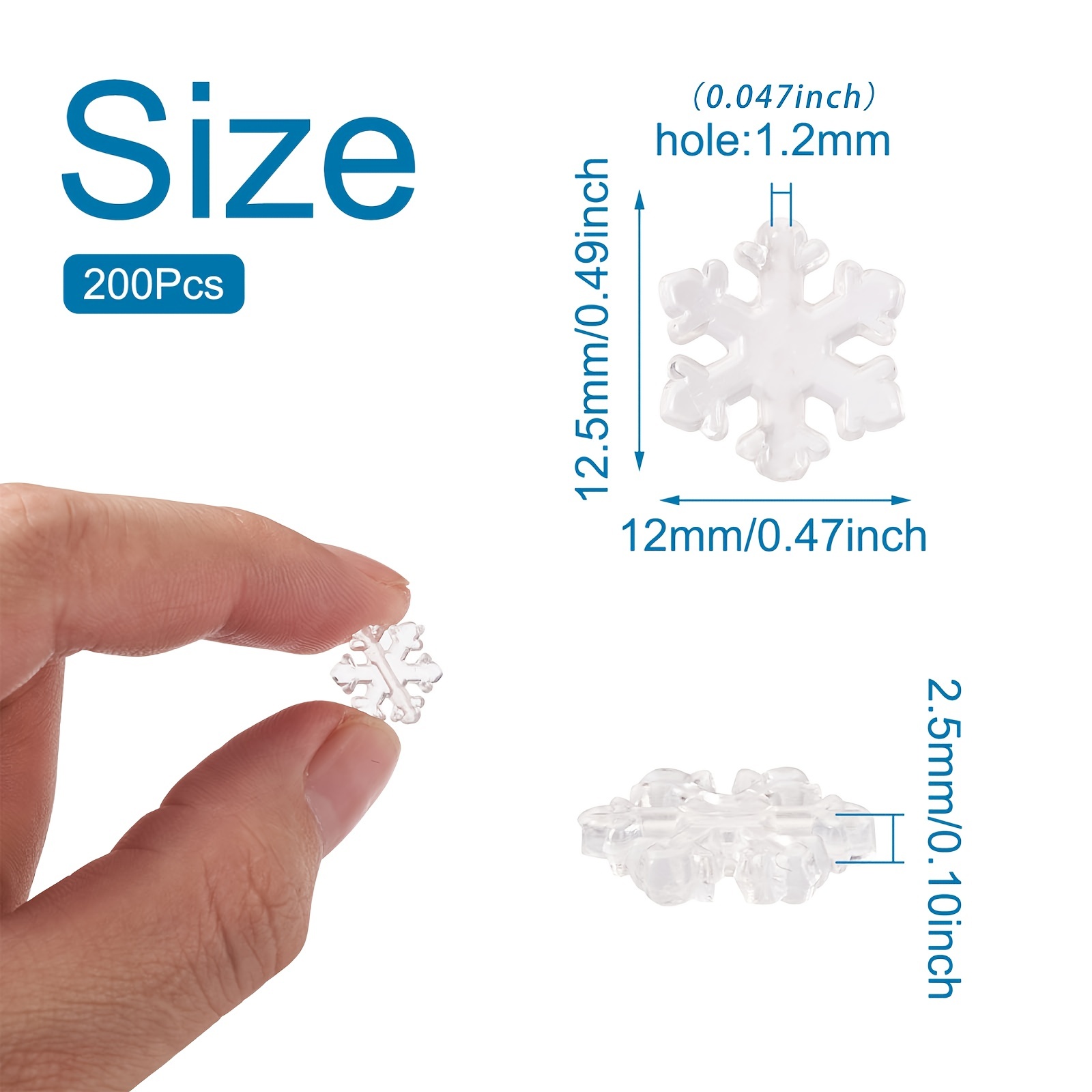 Transparent Acrylic Beads Snowflake Hand Craft - Temu