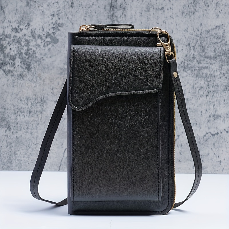 TEMU Fashion Crossbody Cellphone Bag, Solid Color Shoulder Bag, Women's Casual Handbag & Phone Purse
