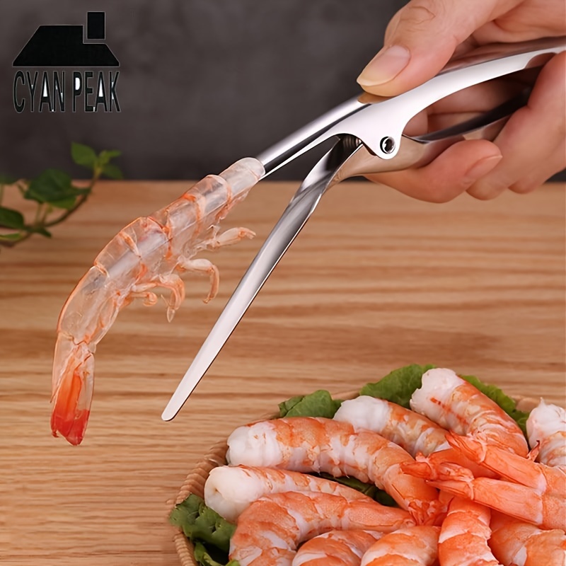 

1pc Portable Stainless Steel Shrimp Peeler And Decorator For Restaurant Catering- Let's Enjoy Savoring Delicious Seafood! Eid Al-adha Mubarak