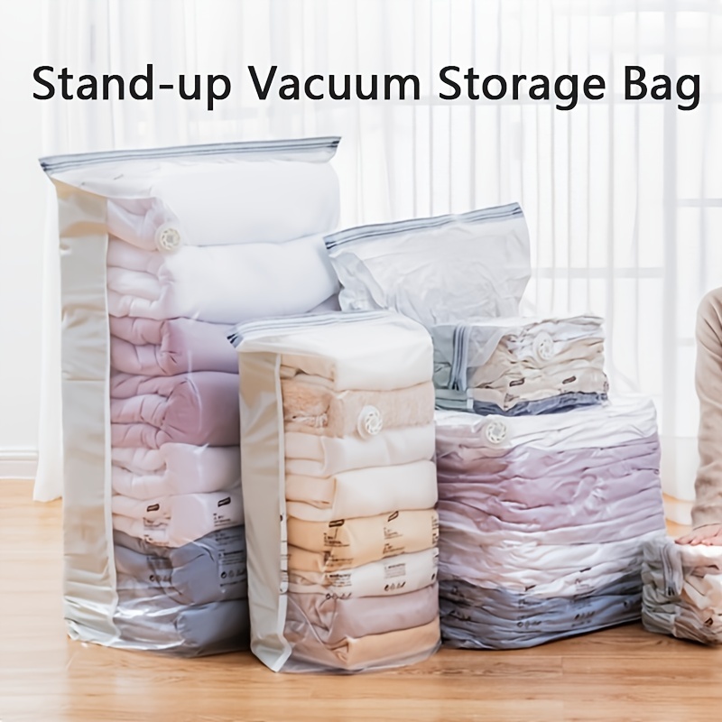 Vacuum Storage Bags Space Saver Bags Extra Large Cube Storage Bags Vacuum  Sealed for Beddings Clothes Comforters No Pump