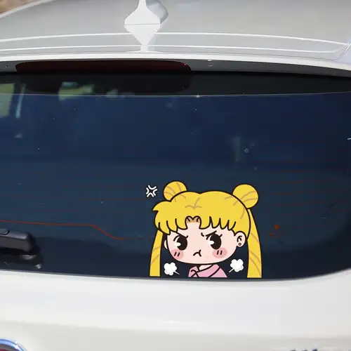 Demon Smiling Face Car Sticker Rear Windshield Car Sticker - Temu