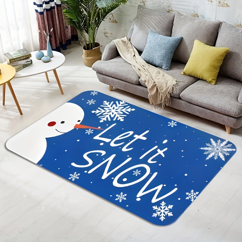  Indoor Doormat Entryway Rugs Art Winter Snowflakes