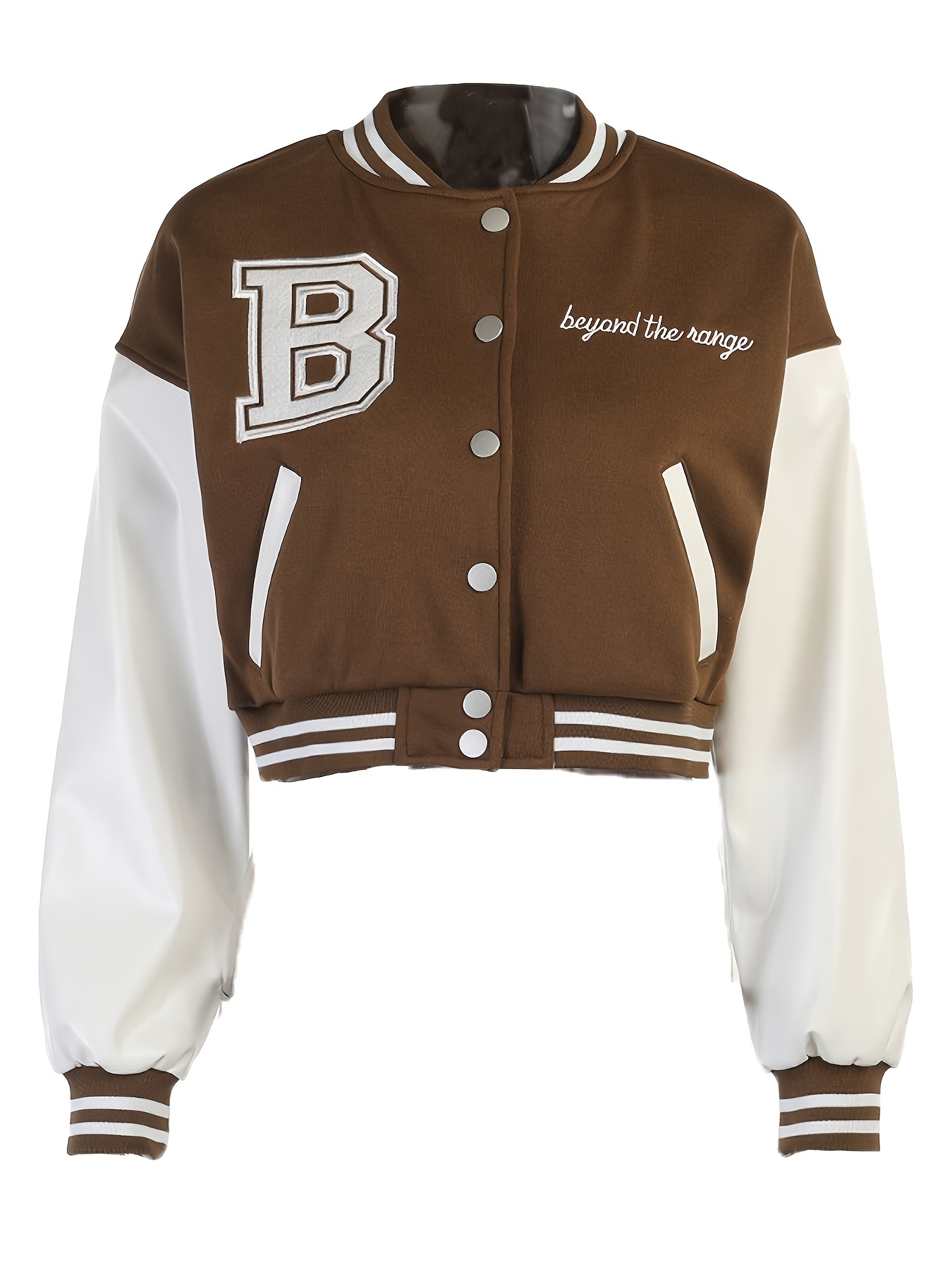Women 's Vintage Varsity Jacket Long Sleeve Oversized Bomber Coats Letter  Print Baseball Jacket Y2K 90s Streetwear