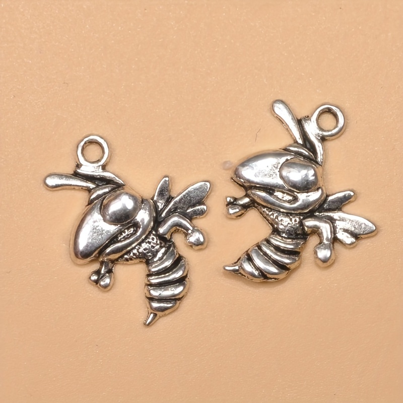 Vintage Silver Plated Charm Bee Pendant Necklace Bracelet - Temu