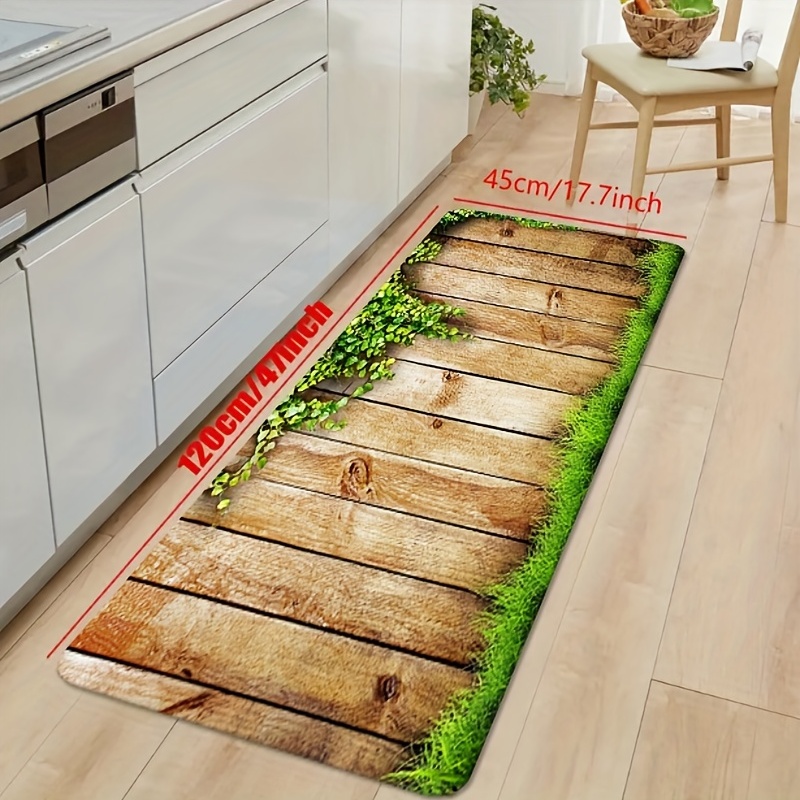 Flannel Kitchen Floor Mat Non slip Oil proof Floor Mat Soft - Temu