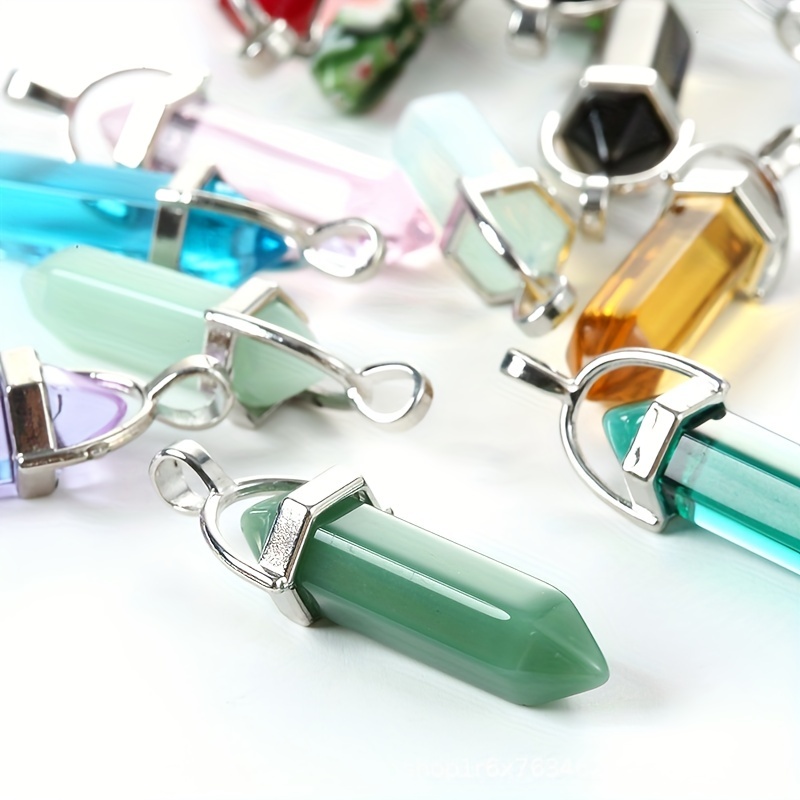 Double Pointed Hexagonal Column Pendant for Necklace
