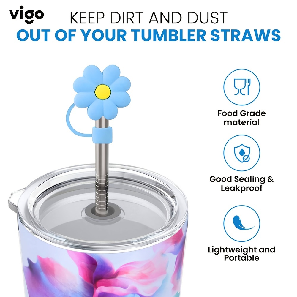 Cute Silicone Straw Stopper Tips For Straws - Reusable, Dust-proof, And  Perfect For Tumblers And Water Bottles - Temu