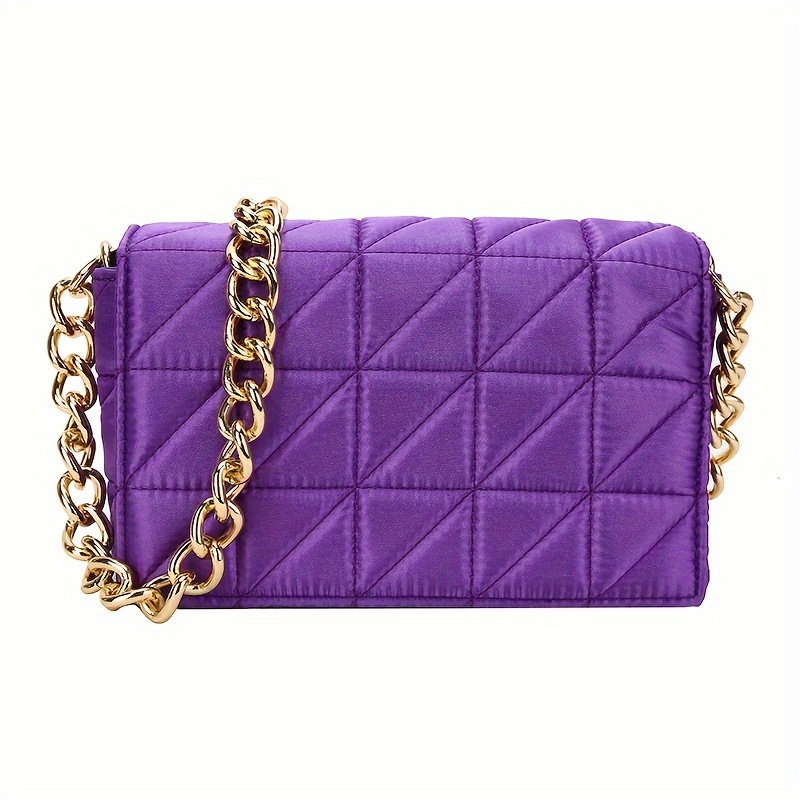 CHANEL Vintage Purple Quilted Flap Bag Purple Nylon Logo -  Norway