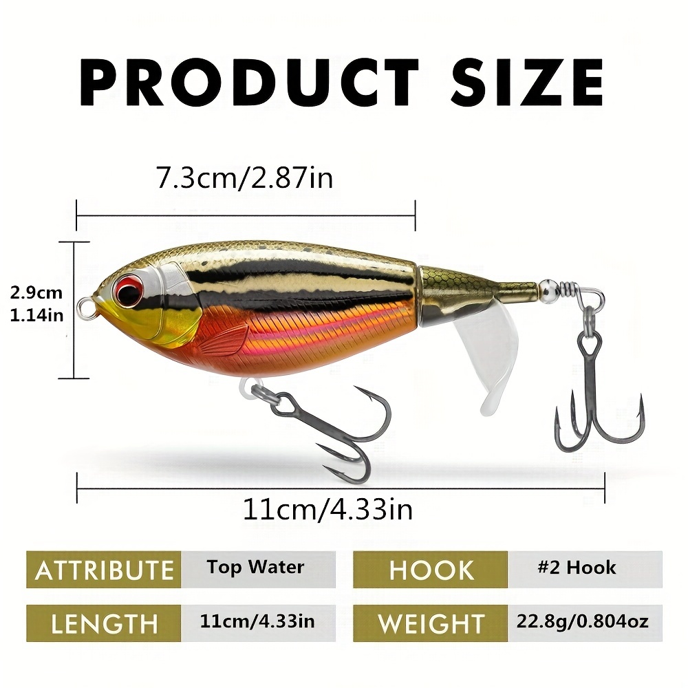 Fishing Lures Bass Trout Rotating Tail Topwater Swimbaits - Temu