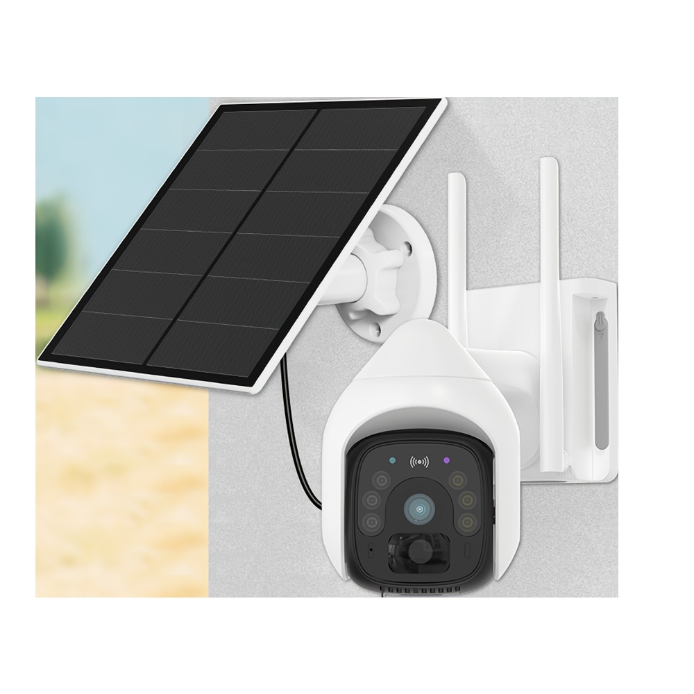 TWUFY 2K Cámara Vigilancia WiFi Exterior con Panel Solar, 360°Pan & Tilt Camara  Vigilancia Bateria con Batería Recargable, Visión Nocturna a Color,  Detección de Movimiento PIR, Alarma de Luz y Sonido 