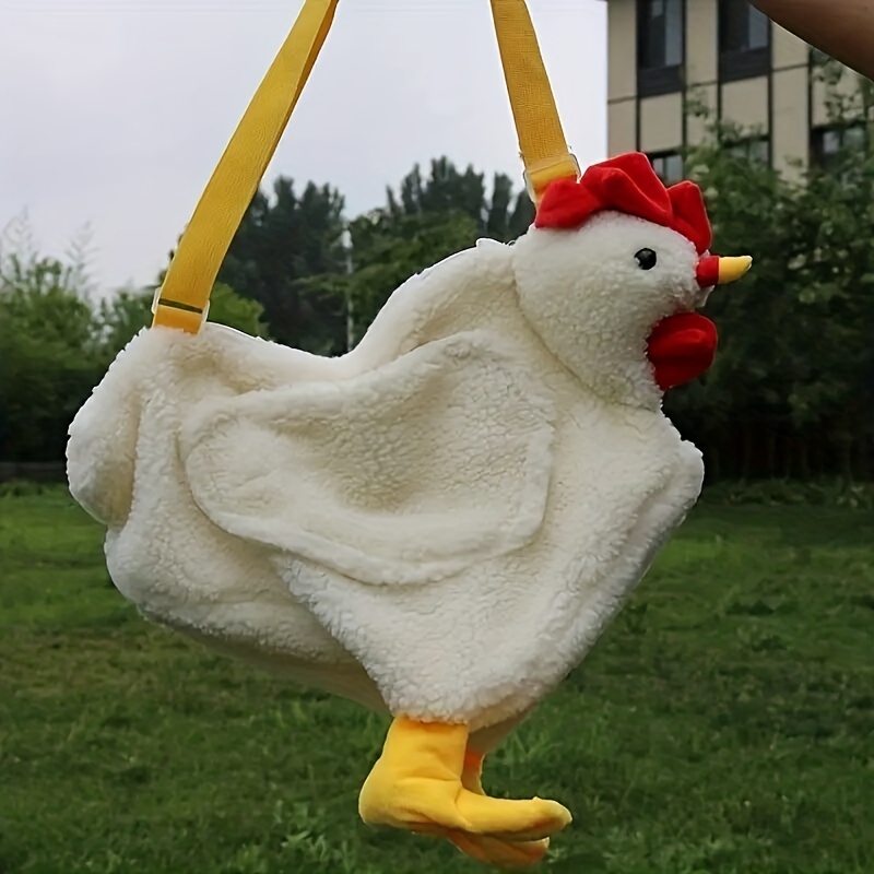 Peluche de Poule Mignon Poupée Poulet Blanc 45cm Animal en Peluche