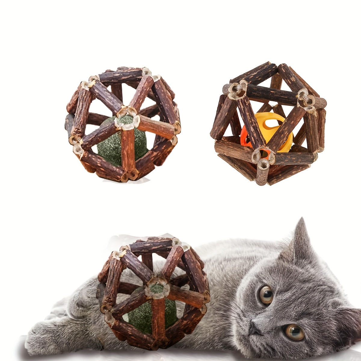 Interactive Cat Toy Set With Silvervine Matatabi Sticks For - Temu