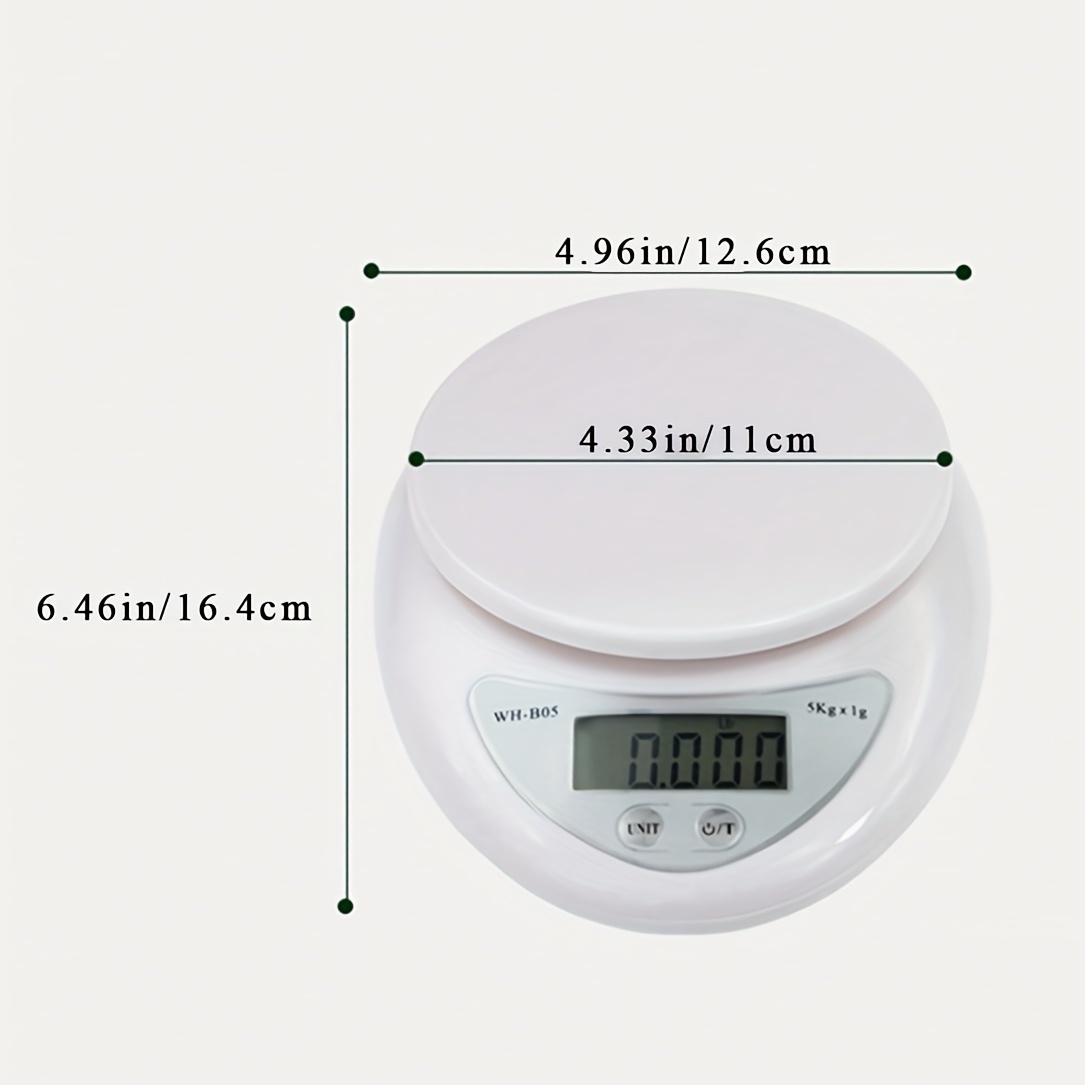 1pc Kitchen Electronic Scale Without Plate White, Precise Scale Household  Kitchen Mini Electronic Scale Small Food Baking Grams Heavy Duty Intelligent