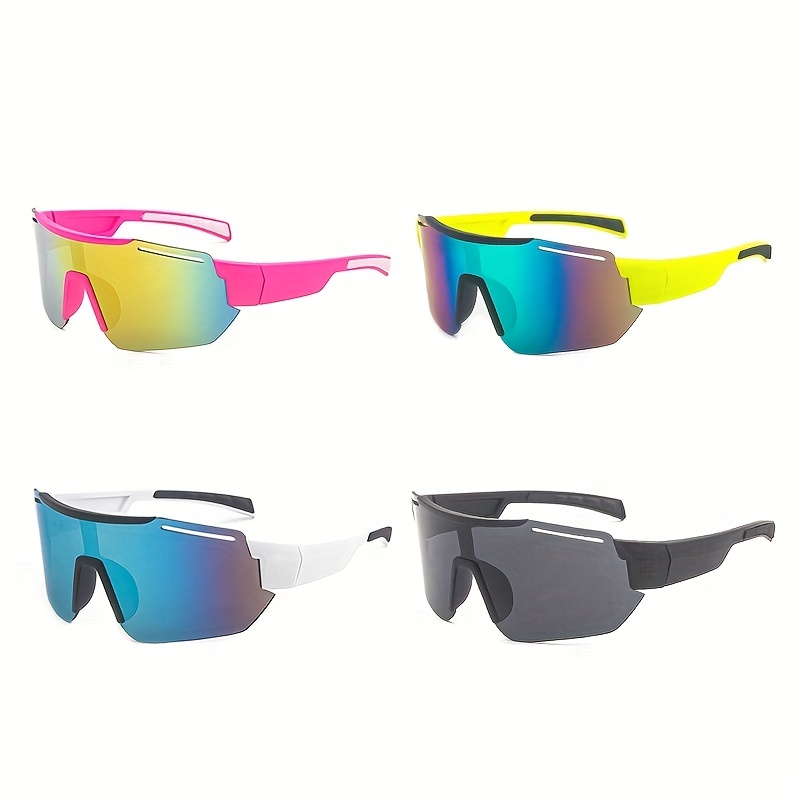 1pc Mens Square Frame Sunglasses Sports Cycling Windproof Sandproof Glasses  With Glasses Cloth Uv Protection, Shop The Latest Trends
