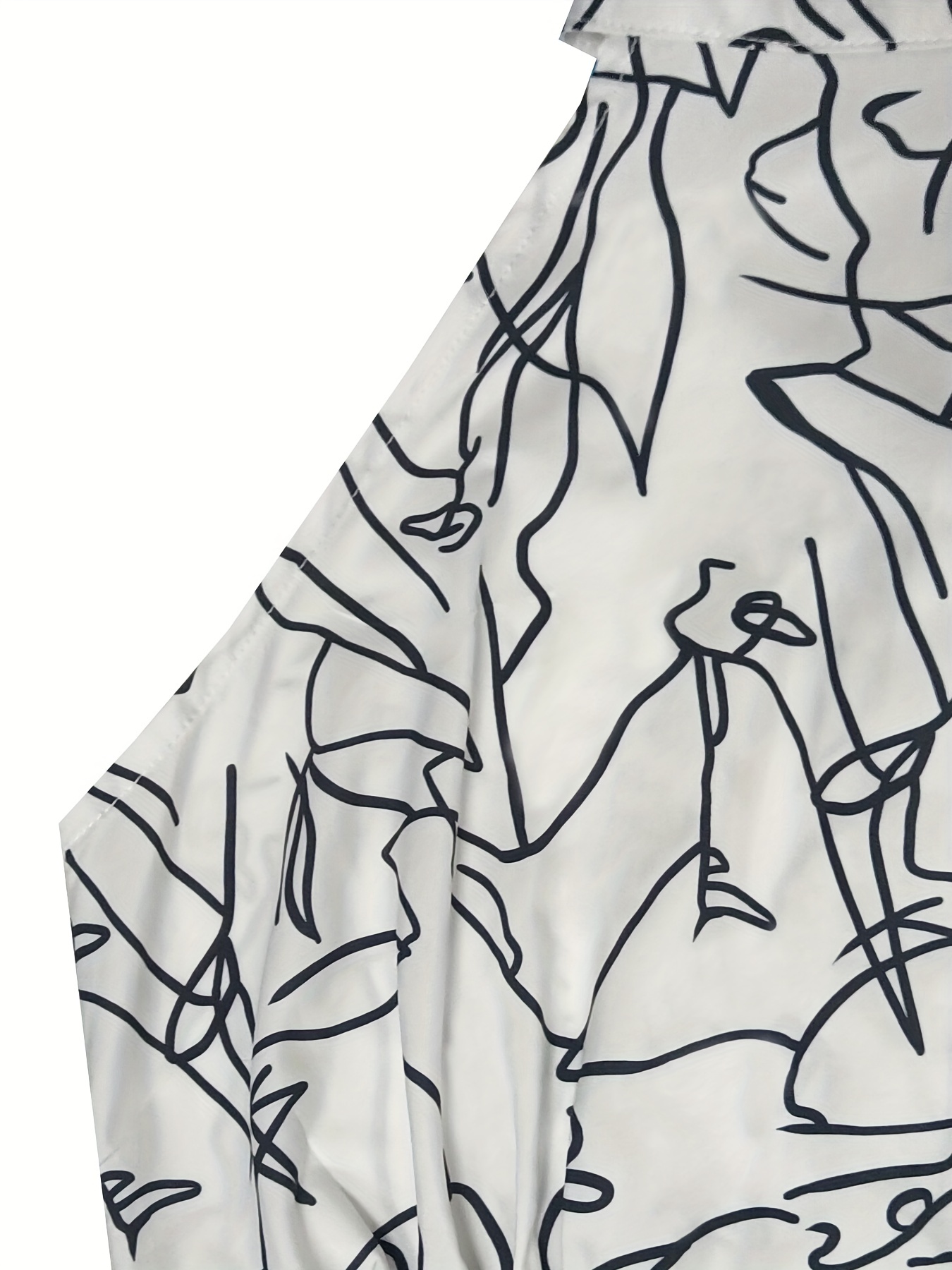 Abstract Print Wide Leg Jumpsuit Sleeveless For Spring & Summer