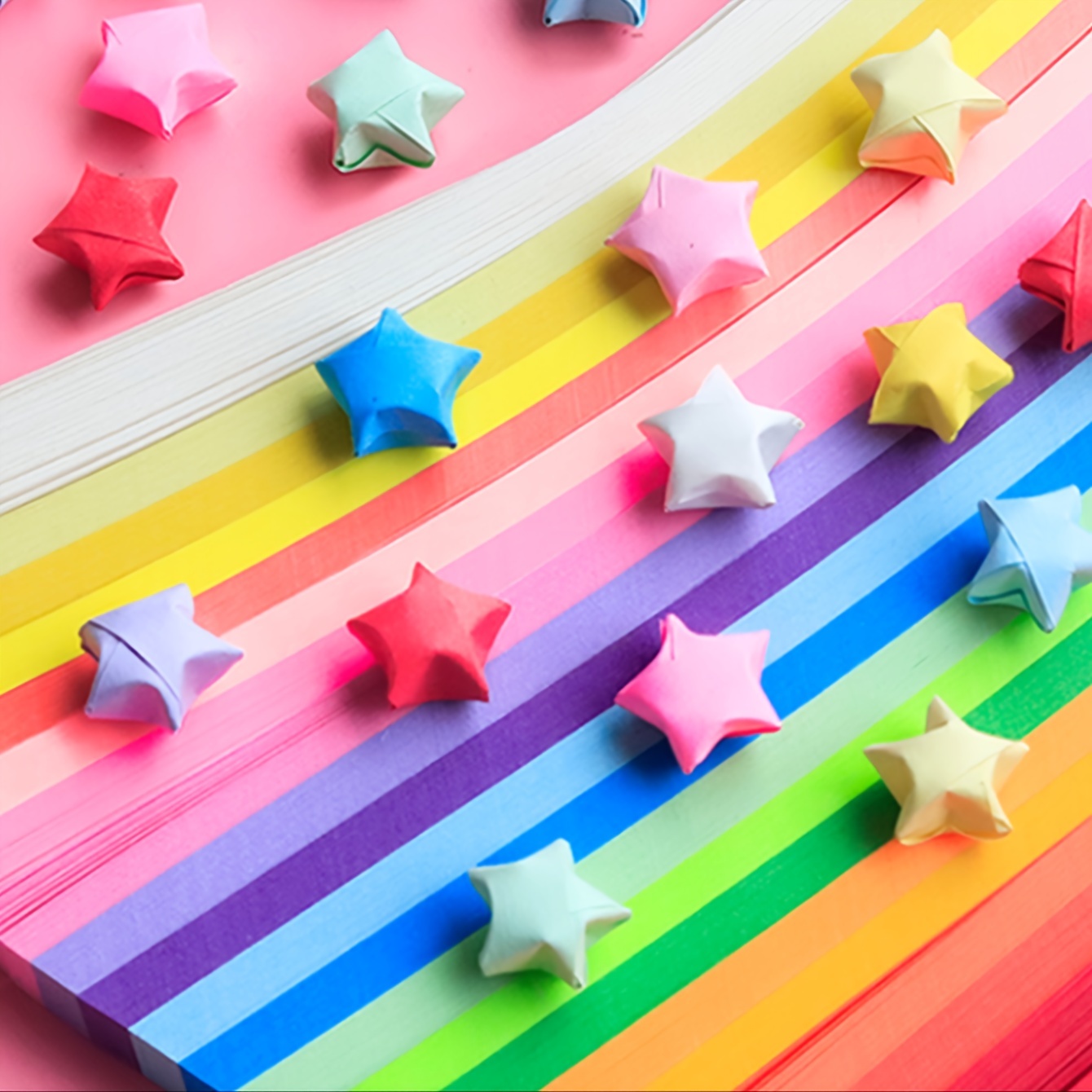 Origami Paper, 2700 Sheets Double Side Origami Star Papers Set, 27 Colors  Origami Paper Kids Kit for Lucky Stars Folding, Arts And Crafts Enthusiasts.