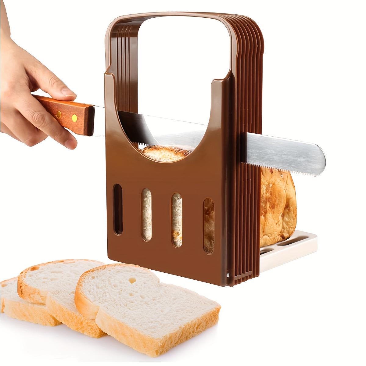 Brand New Open Box Breadman Wood Collapsible Homemade Bread Slicer
