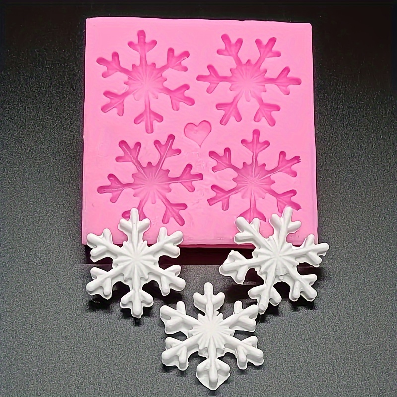 4 Cavity Snowflake Silicone Mold