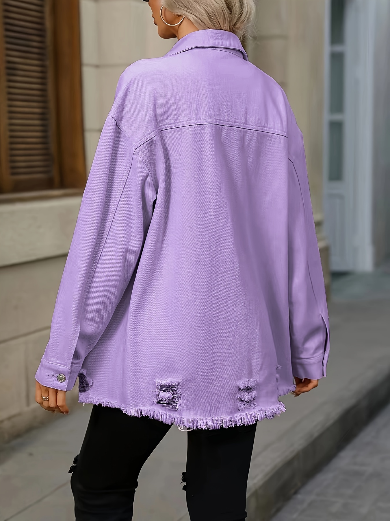 dark purple denim jacket