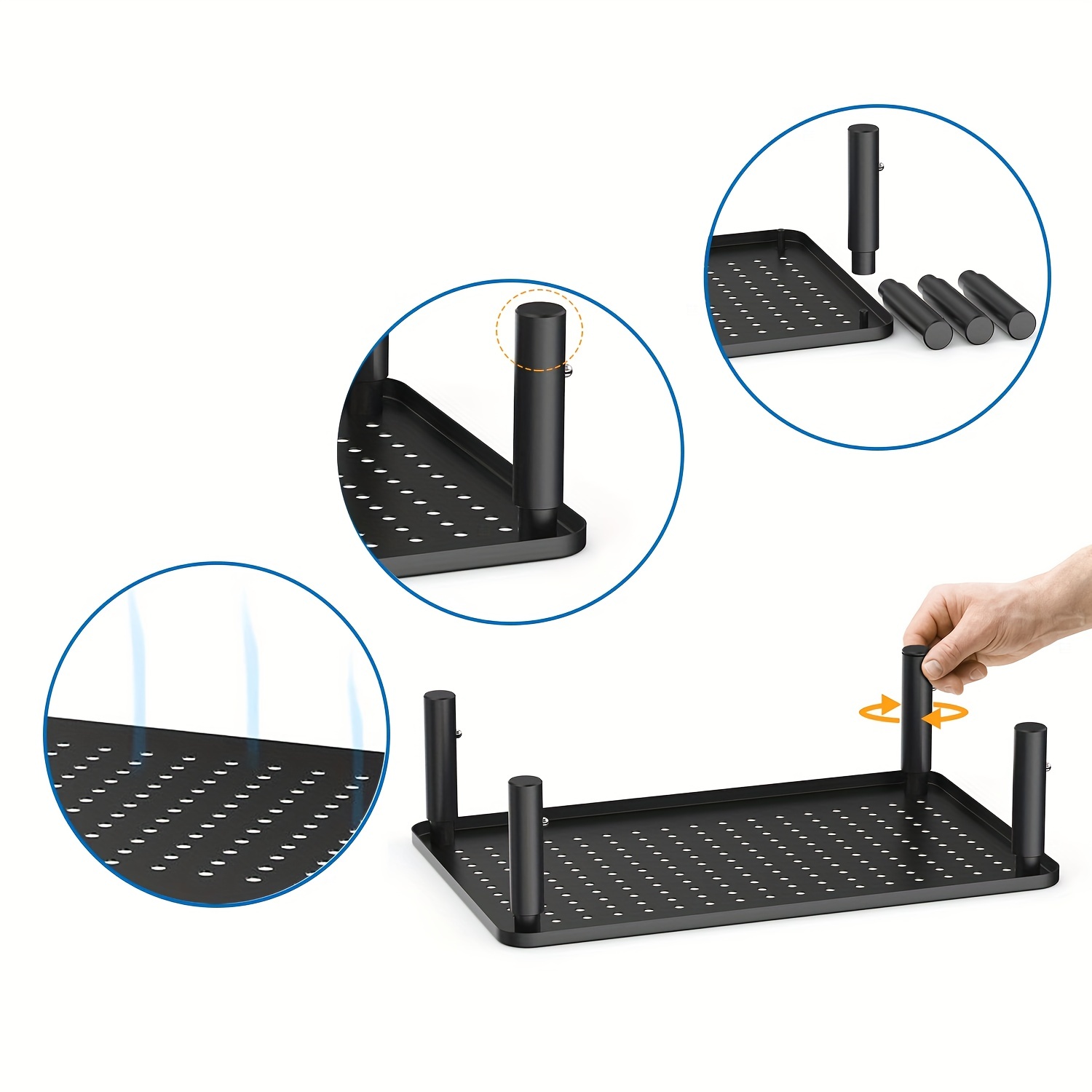 Raise Lower Laptop Desktop Adjustable Computer Stand Storage Temu