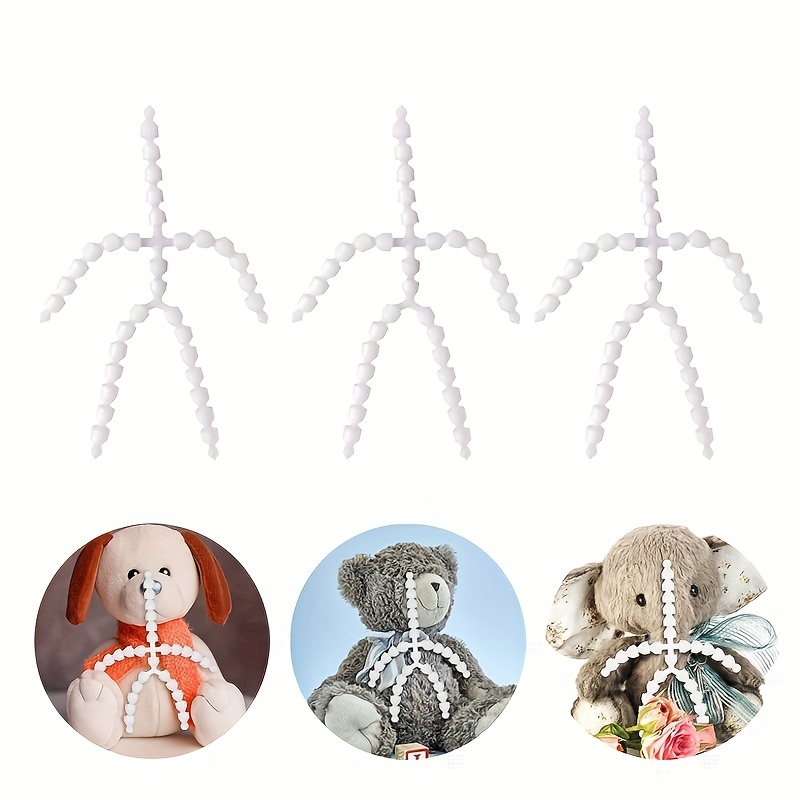  Milisten 50 Set Doll Joints DIY Plush Animal Teddy Bear Joints  Doll Skeleton Plastic Joints Doll Making Accessories White Size 25MM