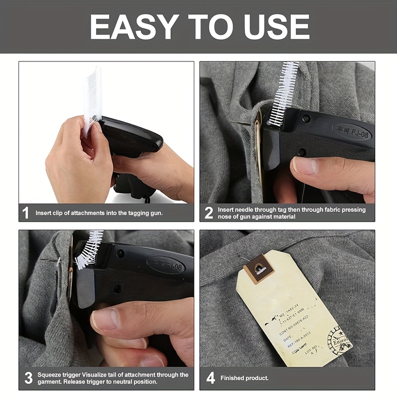 Tag Gun Kit Includes 1 Needle 500 Black And 500 White - Temu
