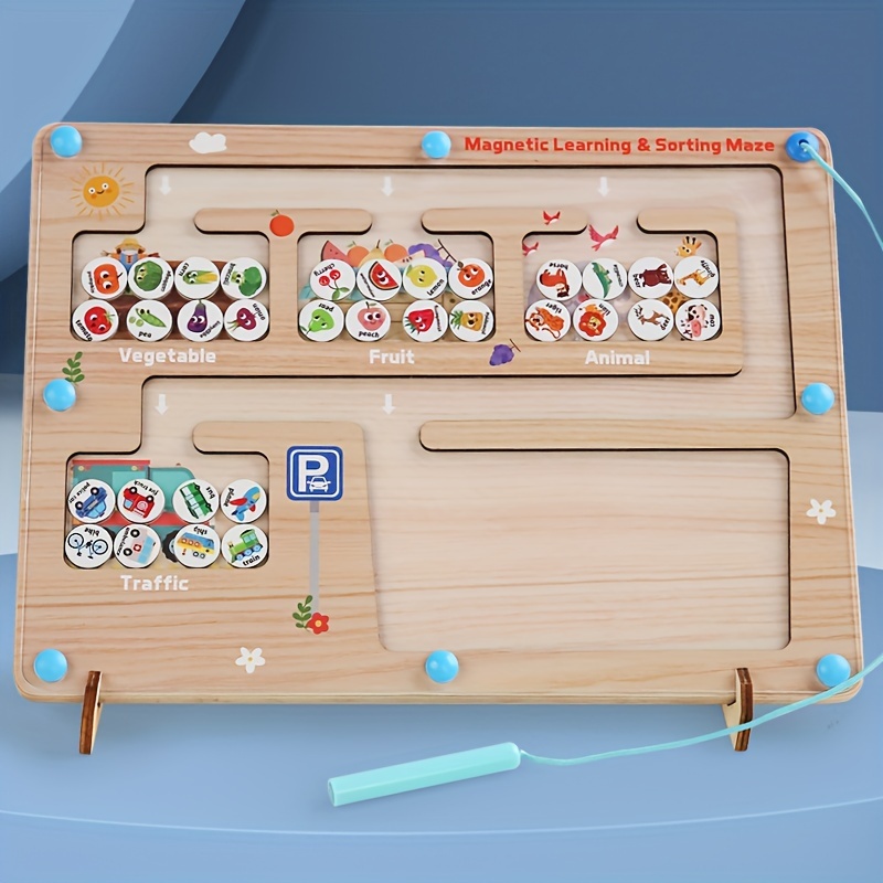Jouets en bois pour enfants, labyrinthe Montessori, avec perles, boulier,  puzzle, apprentissage précoce - AliExpress