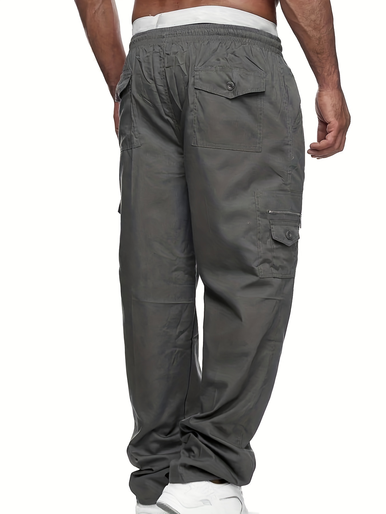 Men's Relaxed Fit Cargo Pants Pockets Loose Trendy Overalls - Temu  Philippines